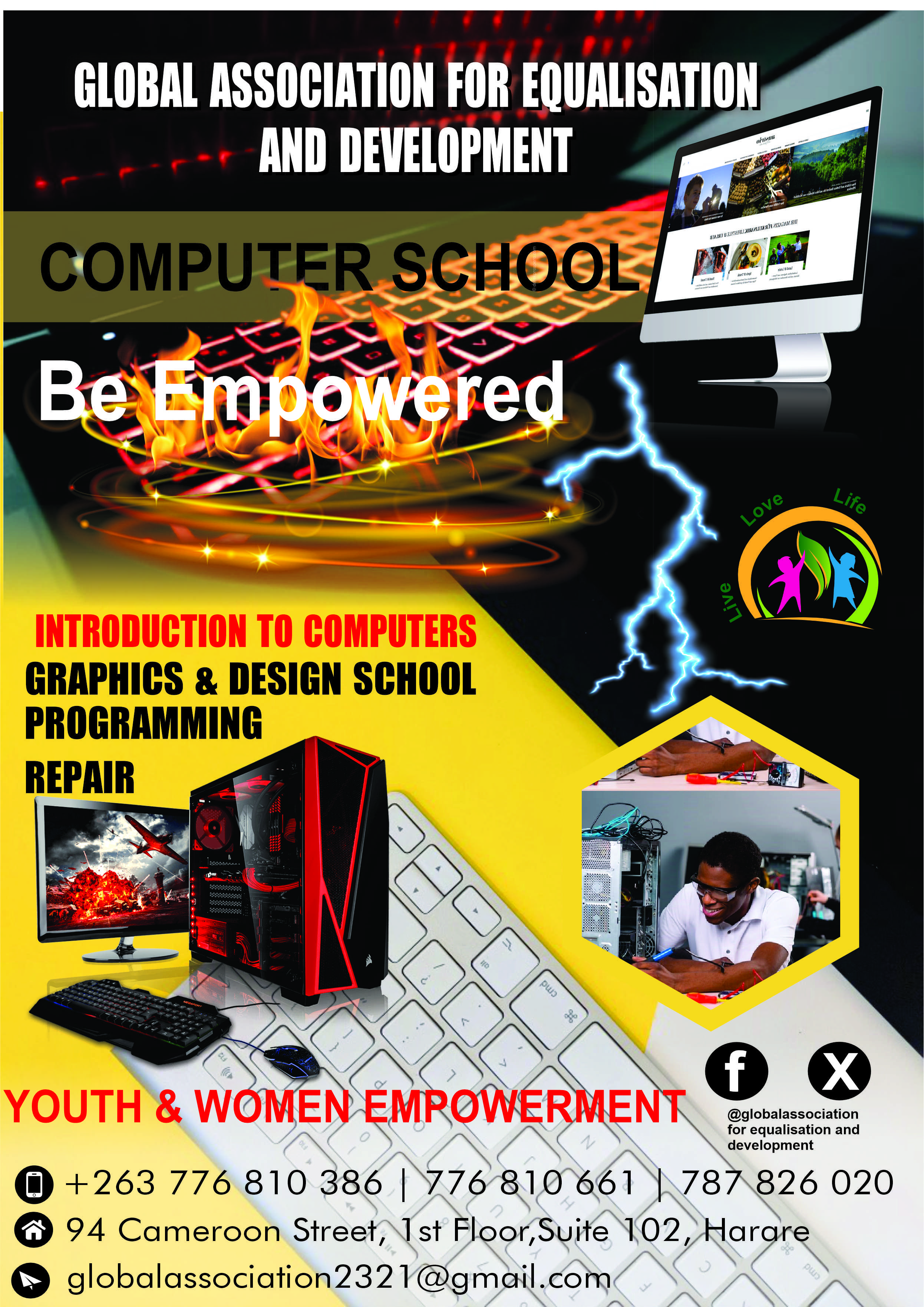 Students learning baking skills